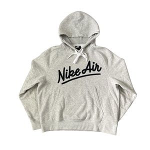NIKE Air Pullover Hoodie Men’s Size Large Grey Black